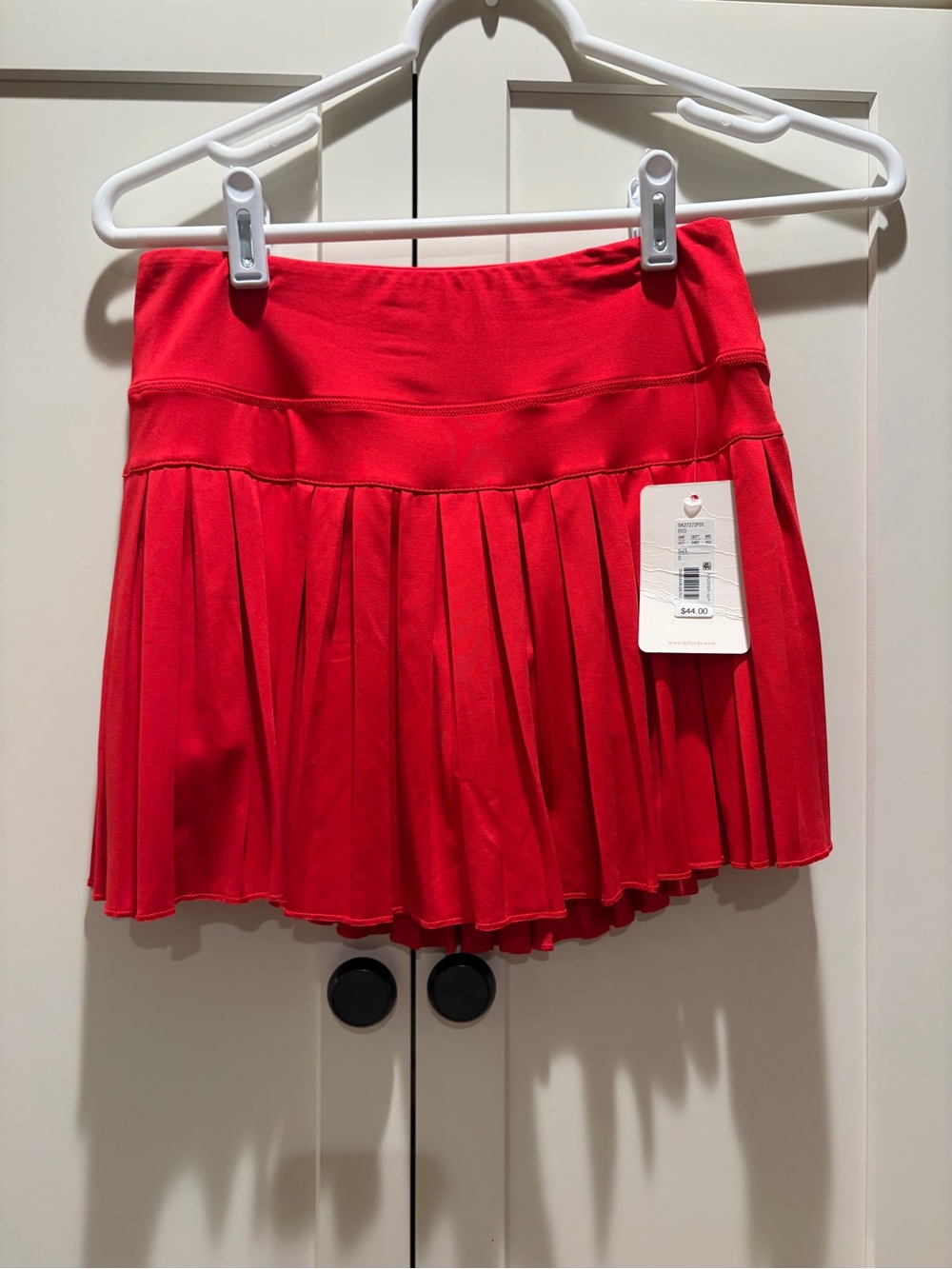 Gianni Bini Bright Red Pleated Skater Skirt